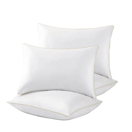 Queen Size Pillows Set of 4 - Hotel Quality Down Alternative Pillow for Sleeping 4 Pack, Bed Pillows for Side, Back, or Stomach Sleepers