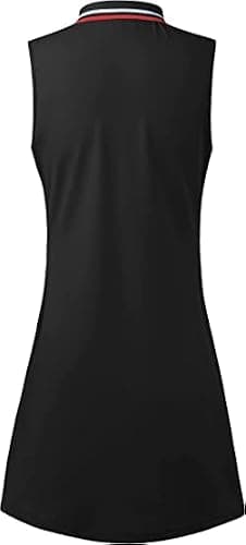 FREEYE Golf Dress with Shorts Underneath, Tennis Dresses with Pocktets Exercise Athletic Sport Tank Dress Top Running Hiking Summer Casual Tank T-Shirts Dresses Black and White Tie-Dye M - Thumbnail 5