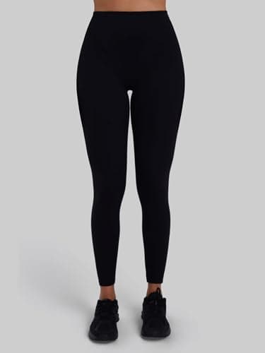 Sunzel High Waist Leggings for Women, Thong Seams Glute Sculpting Squat Proof Compression Yoga Pants for Workout Gym Running 25” Inseam Black X-Small - Thumbnail 3