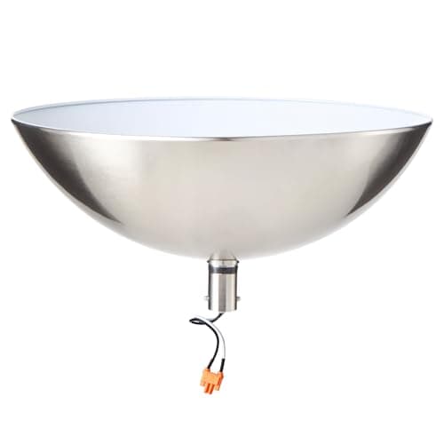 Modern Lamp Shade Kit For Superlamp Models - Glare Free Uplight Cover Designed To Reduce Direct Light, Easy Install Accessory For Floor Lamps, Replacement Shade Set Single Pack (Silver)