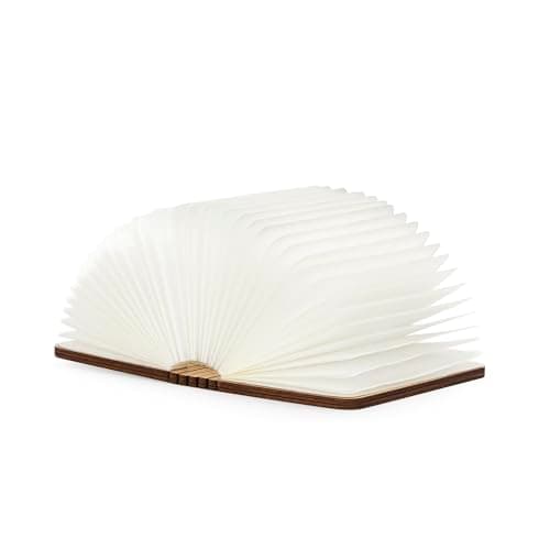 ZBOLE 8.3 Inch Wooden Book Lamp, Book Lovers Gifts,Teacher Appreciation Gifts for Women, LED Ambient Lighting, Magnetic Mood Lighting for Home&Library Decor (Maple) - Image 1