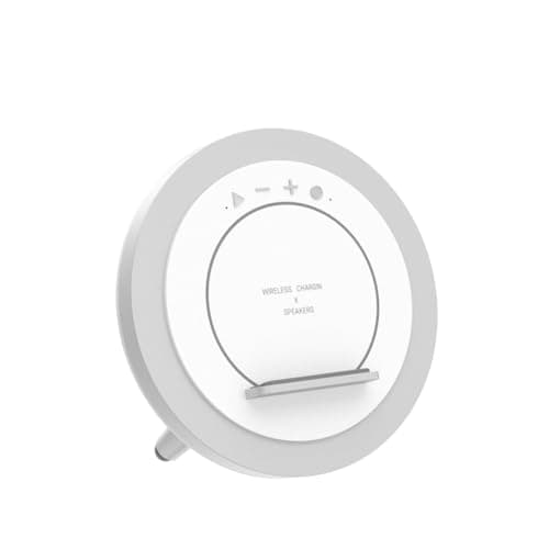 SIDVAR Bluetooth Speaker Night Lightsr,Wireless Charging Modern Speaker,Best Teenage Birthday Gift Ideas Tween Girls Gifts（10W Wireless Charging） - Thumbnail 4