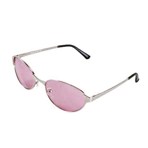 Vylenxio Retro Oval Sunglasses for Women Men, 90s Y2K Vintage Metal Frame, UV400 Protection Shades, VY5802 - Image 1