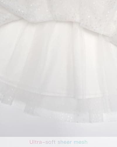 Stelle White Tutu Girls 4t Puffy Tulle 3 Layered Tutu Skirt for Casual Daily Wear(White,4-5Y) - Thumbnail 6