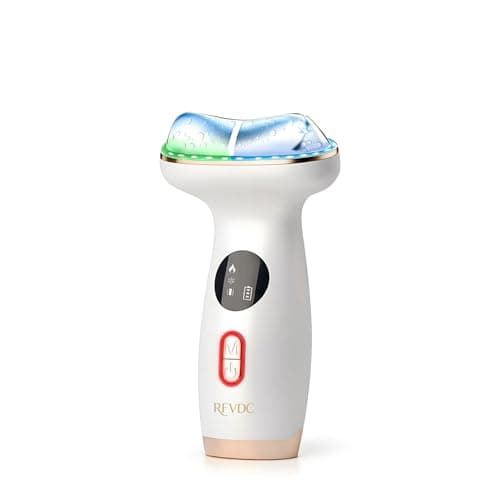 RFVDC Cold Heat Gua Sha Facial Neck Lymphatic Massager, 7-in-1 LED Red Light Face Depuffer Sculpting Tool, Hot Electric Gua Sha Lift Device & Cooling Depuffing Wand, for Contouring, Firming - Image 1