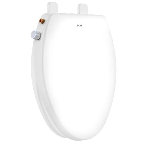 DCET Bidet Toilet Seat Elongated – Non-Electric with Soft Close Toilet Seat, Dual Nozzles for Front & Rear Wash, Adjustable Water Pressure, Brass Inlet, No-Tool Installation – Elongated Bidet Seat - Image 1