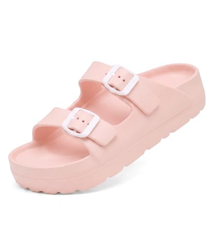 Haifago Women's Platform Sandals with Arch Support, Chunky Lightweight Foam Slip-on Slides Comfortable Summer Beach Sandals with Adjustable Buckle - Image 1