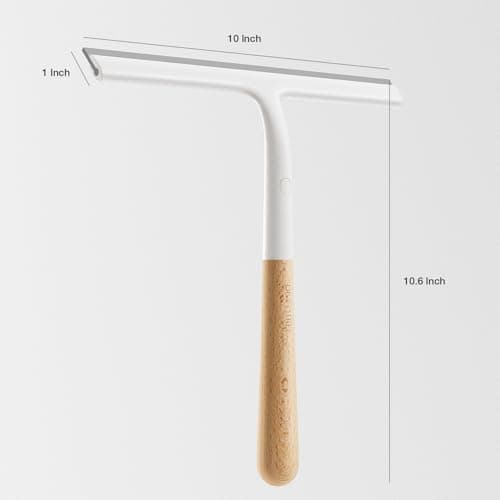 Silicone Shower Squeegee for Glass & Doors, Diveotree Multi-Purpose Squeegee for Bathroom Shower/Windows/Glass/Door, Heavy Duty Scrubber for Car Windshield Cleaning (White, 2pack) - Thumbnail 3