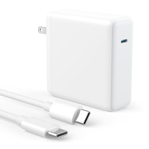 MacBook Pro/Air Charger - 120W USB-C Fast Charger, Compact Laptop Charger Adapter Compatible with USB-C MacBooks, iPads, Samsung Galaxy and More (White) - Image 1