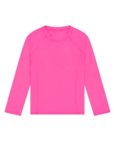 blibean Girls Rash Guard Swimsuit One Piece Flower Bathing Suits Tween Girl Floral Colorblock Swimwear Sets Kids Swim Cover Up Top Traje Baño Niñas Size 12-13 Year Old Hot Pink - Thumbnail 4