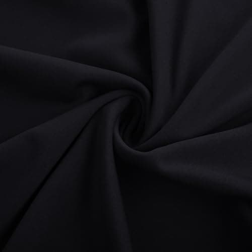 Work Midi Black Dresses for Women,Wrap Business Casual Funeral Outfit for Women,Wedding Guest Dresses XL - Thumbnail 5