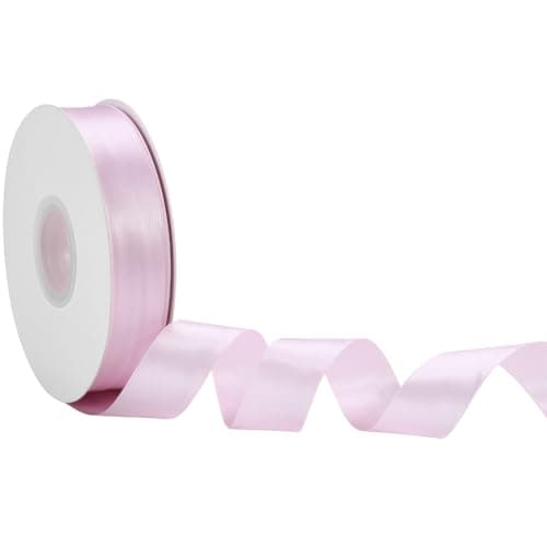 Pink Satin Ribbon 1 Inch x 50 Yards – Soft Double Faced Ribbon for Baby Shower Gifts, DIY Bows & Girl Party Wrap - Image 1