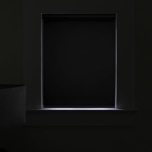 Changshade Cordless Blackout Roller Shades with Valance, Room Darkening Roll-up Shade Easy Install, Fabric Windows Blinds for Home, Bedroom and Office, 24" W x 72" H, Black ROL24BK72D - Thumbnail 2