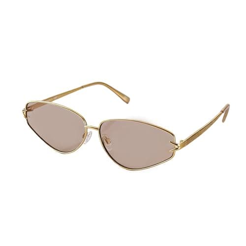 Trendy Y2K Geometric Cat Eye Sunglasses for Women, Metal Frame, UV400 Lens