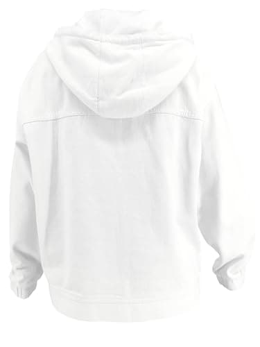 STOLKISS Women Denim Jacket Hoodies Casual Button Down pullover Long Sleeve Jean Tops Jacket Trendy Cropped Sweatshirt with Pockets - Thumbnail 5