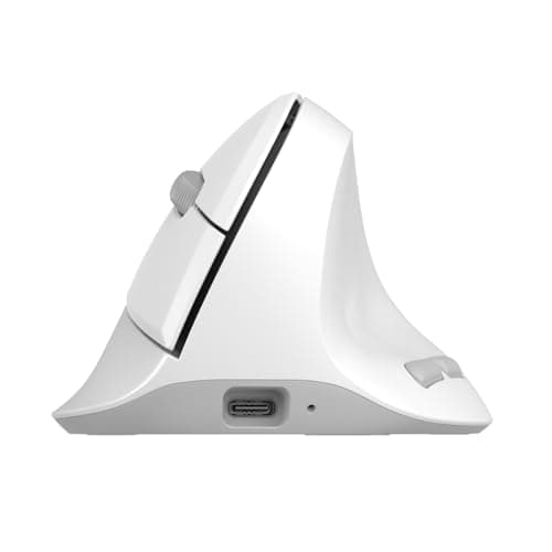 DELUX Wireless Ergonomic Vertical Mouse for Small Hands, 84g Ultra-Light,1000Hz Gaming,4000DPI, Rechargeable, Wireless Ergonomic Mouse for Wrist Pain Relief, Carpal Tunnel,Laptop/PC/Mac(M618AIR-White) - Image 1