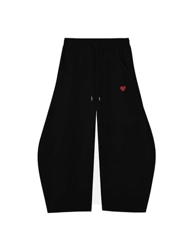 Aelfric Eden Super Baggy Barrel Sweatpants Y2K Wide Leg Pants Elastic Unisex Casual Loose Joggers Lantern Streetwear Trouser Black L - Thumbnail 3