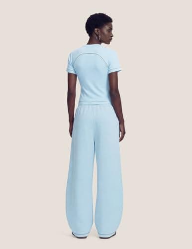 Aelfric Eden Slim Lounge Sets for Women 2026 Summer 2 Piece Matching Sets Two Piece Loungewear Spring Outfits Light Blue X-Large - Thumbnail 3