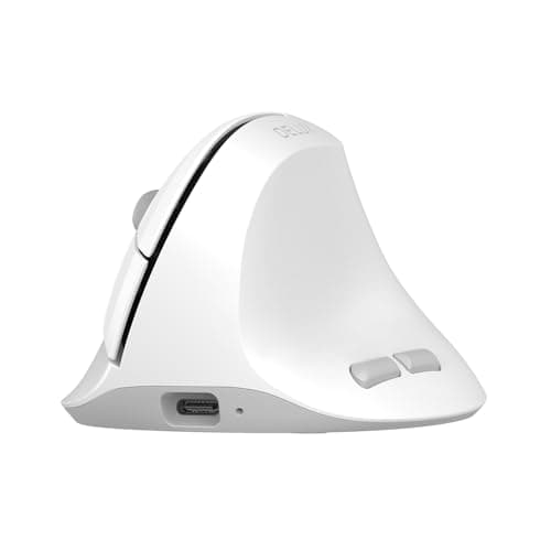 DELUX Wireless Ergonomic Vertical Mouse for Small Hands, 84g Ultra-Light,1000Hz Gaming,4000DPI, Rechargeable, Wireless Ergonomic Mouse for Wrist Pain Relief, Carpal Tunnel,Laptop/PC/Mac(M618AIR-White) - Thumbnail 3