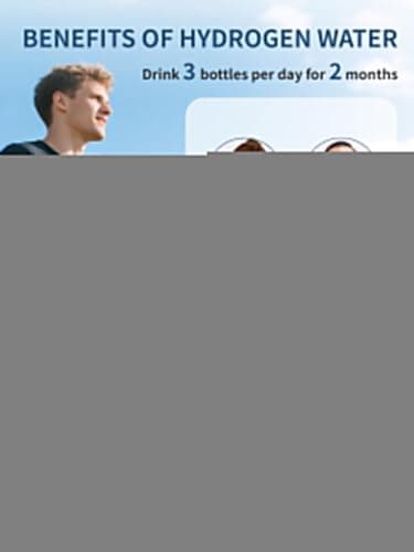 BESTING Hydrogen Water Bottle, Up to 6000ppb Concentration, Upgrade Smart Touchscreen Control SPE Hydrogen Generator with LED Display Portable Hydrogen Water Machine, 320ml - Thumbnail 5