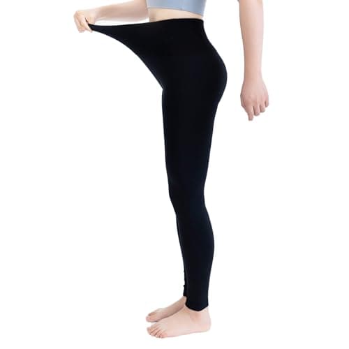 TRIUNION 3 Pack Fleece Lined Leggings Women - High Waisted Winter Leggings for Women Tummy Control Warm Yoga Workout Pants, Black,S/M - Thumbnail 6