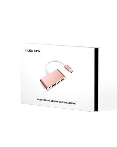 LENTION 4-in-1 USB-C Hub with Type C, USB 3.0, USB 2.0 for 2025-2016 MacBook Pro (M1-M5), iPhone 17-15 New Mac Air/Surface, ChromeBook, More, Multiport Charging & Connecting Adapter (C13, Space Gray) - Thumbnail 6