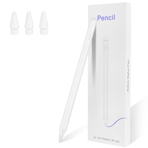 Stylus Pen for Ipad Pencil (2018-2025) - 2X Fast Charge Compatible with Apple Pencil Pro 13”/12.9”/11”/M4, iPad 11/10/9/8/7/6/th Gen, Air 7/6/5/4/3/M3/M2, Mini7/6/5th, White - Image 1
