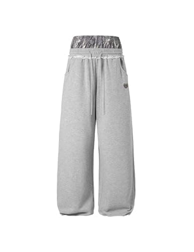 Aelfric Eden Baggy Wide Leg Sweatpants for Women Men Double Waist Camo Elastic Waisted Lounge Pants with Pockets Camo X-Small - Image 1