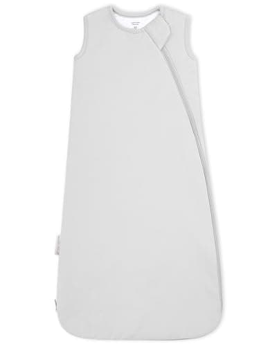 Cuddlebamboo Sleep Sack 1.0 TOG, Bamboo Viscose Baby Wearable Blanket, Sleeveless Sleep Sack 2-Way Zipper Baby Sleeping Bag, 0-3 Months (Dolphin)