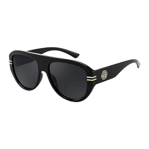 FEISEDY Retro Polarized Oversized Sunglasses for Men Women Trendy 70s Vintage Plastic Frame Sun Glasses B4150 - Image 1