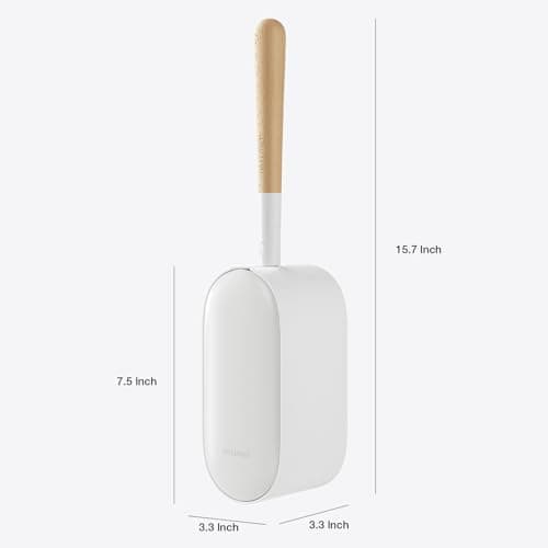 Toilet Cleaner Brush, Diveotree Toilet Brush and Holder for Dead Corner Cleaning, Wall Mounted Toilet Bowl Brush for Bathroom Decor, Toilet Scrubber Brush for Home/Hotel (White, Round-1pack) - Thumbnail 2