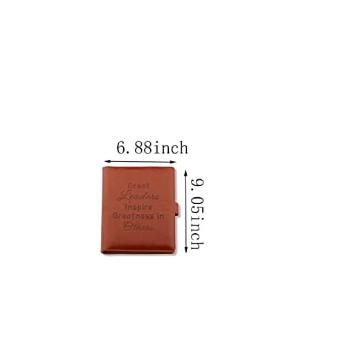 LBWCER Boss Appreciation Gift Mentor Notebook Great Leaders Notebook Leader Supervisor PM Mentor Retirement Gift Coworker Farewell Leather Journal Notebooks (Great S) - Thumbnail 2