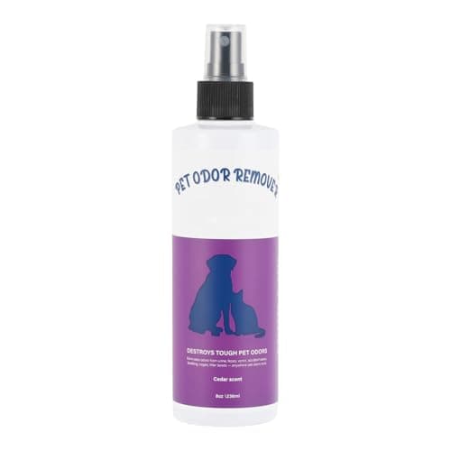 Pet Odor Eliminator Spray (8oz/236ml) – Cedar Scent Pet Odor Remover for Dog & Cat Urine, Carpet, Bedding & Strong Pet Smells, Natural Neutralizer for Home & Pet Areas