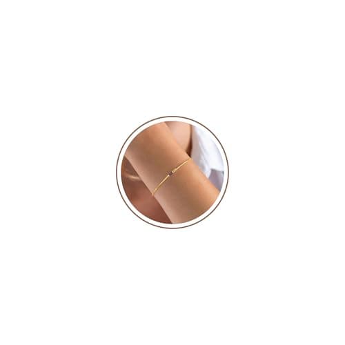June Bracelet November Birthday Gifts for Women Citrine Topaz Birthstone Bracelets for Teen s Dainty Gold Bracelet with 2 Birthstone Funny Christmas Gift Anniversary Thanksgiving Jewelry - Image 1