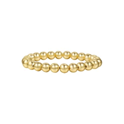 Alegend Handmade 18K Gold Plated 8MM Bead Bracelet - Durable Everyday Accessory - Image 1