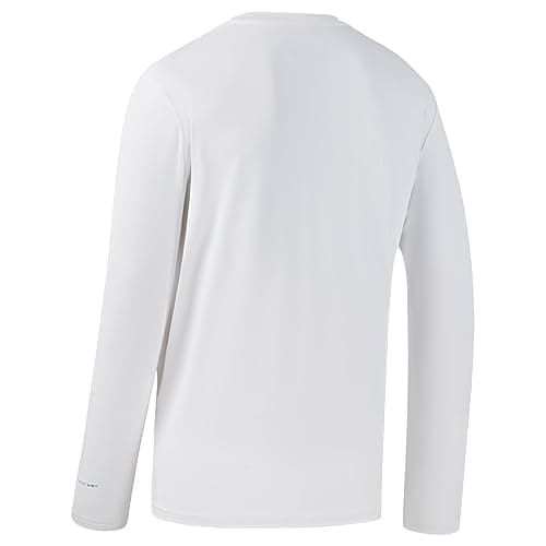 UVSAI Men’s UPF 50+ Long Sleeve Performance T-Shirts Permanent UV Protective Quick Dry for Everyday Hiking Fishing Beach White - Thumbnail 3