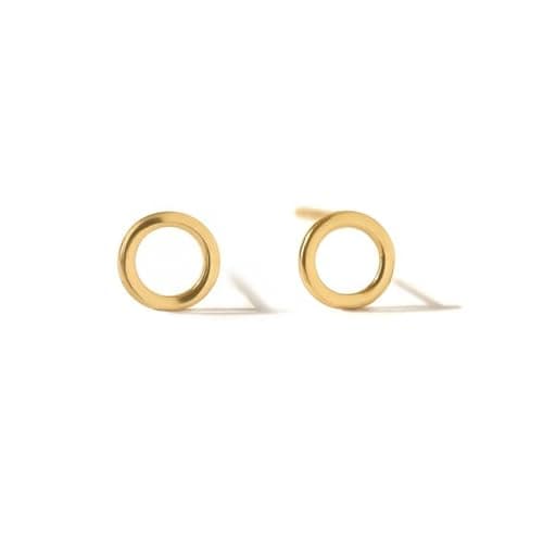 BOGKU 3 Pairs Titanium Earring Studs - Women Gold Stud Earrings Hypoallergenic Nickel Free Dot Ball Circle Earrings for Sensitive Ears Men Earring Studs - Thumbnail 5
