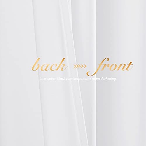 NICETOWN White Curtains 90 inches Long 2 Panels Set (52-inch Wide), Thermal Insulated Sound Reducing Blackout Curtains and Drapes for Film, Window Curtains for Large Door Windows - Thumbnail 5