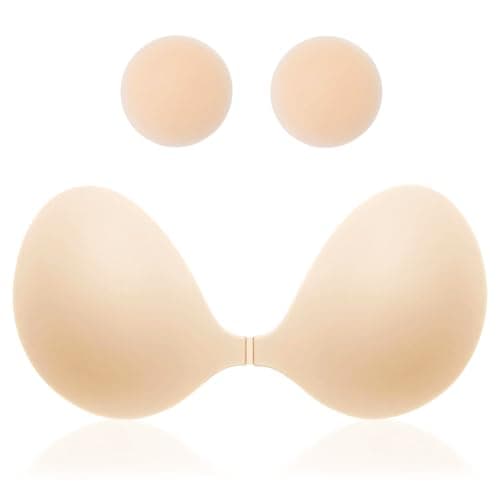 MITALOO 2025 Adhesive Bra Upgraded Silicone Push Up Invisible Sticky bras Breast Covers for Women Nude - Image 1