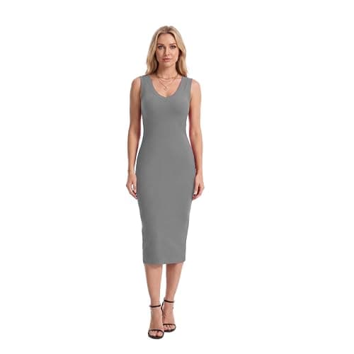Anyshe Women's 2 Piece Matching Knit Sweater Set, Long Sleeve V-Neck Top with Maxi Skirt, Effortless Style for Vacation - Thumbnail 2