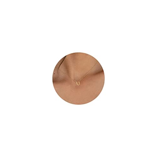 Hayopi Gold Initial Necklace for Women,14K Real Gold Plated Letter Necklace Dainty Gold Name Necklace Personalized Tiny Simple Cute Choker Necklaces for Women Preppy Jewelry Gifts - Image 1