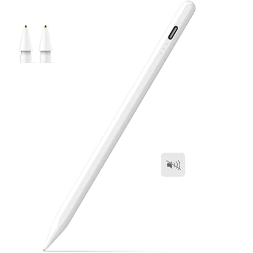MEKO Ultra-Quiet Pencil for Apple iPad 2018-2026, Long Battery Life Stylus Pen for iPad a16 Compatible with iPad 6th-11th Gen, Pro 12.9/11/13/ M4/ M5, Air 3/4/5/M2/M3, Mini 5-7th Gen, Palm Rejection - Image 1
