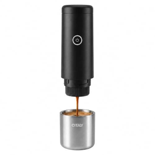CITALY Portable Espresso Machine, Self-Heating Travel Coffee Maker with Double-Walled SUS316 Cup,20 Bar Patented Hydraulic System,PD 3.0 Fast Charge,Cold Brew Mode,for Ground Coffee&NS Capsules,Black