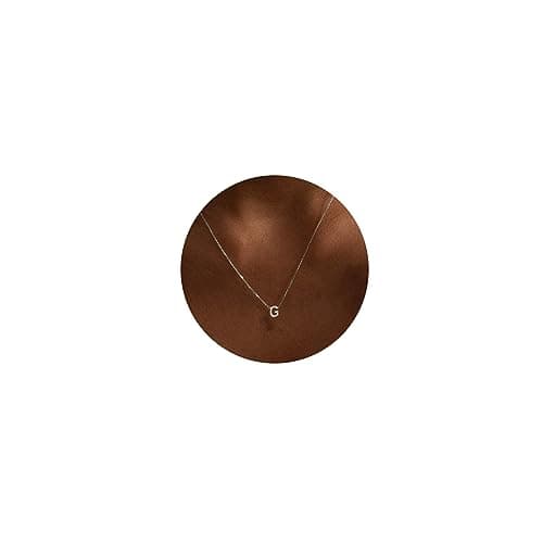 Hayopi Silver Initial Necklaces for Women,Dainty Silver Letter Necklace Simple Name Pendant Necklaces Cute Choker Necklaces for Women Trendy Necklaces Aesthetic Stuff Gifts - Image 1