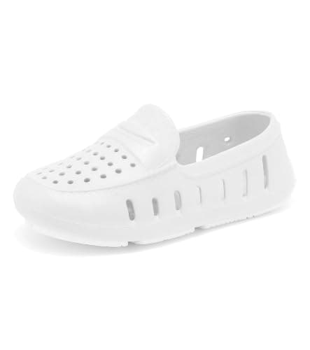 Cofopo Toddler Little Boys Girls Loafers Waterproof Slip on Sandals Summer Shoes for Beach Pool White - Image 1
