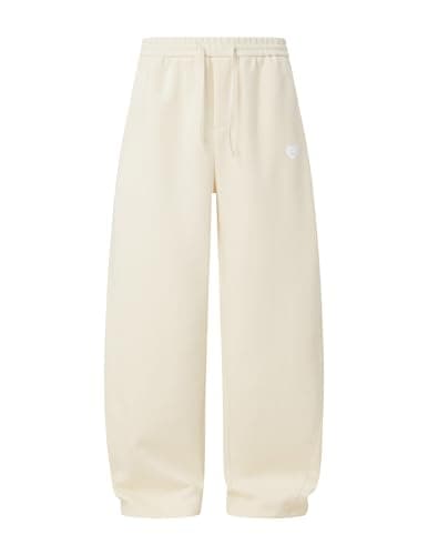 Aelfric Eden Mens Wide Leg Sweatpants Womens Solid Arc Baggy Sweat Pants Casual Athletic Lounge Pants with Pockets Beige - Image 1