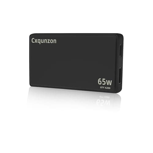 65W USB C Charger Flat, Slim GaN Compact Fast PPS Wall Charger for Nintendo Switch 2,Steam Deck, ROG Ally,iPhone 17/16/15/14, MacBook Air, iPad Pro (Black-(1xUSBA,1xUSBC))