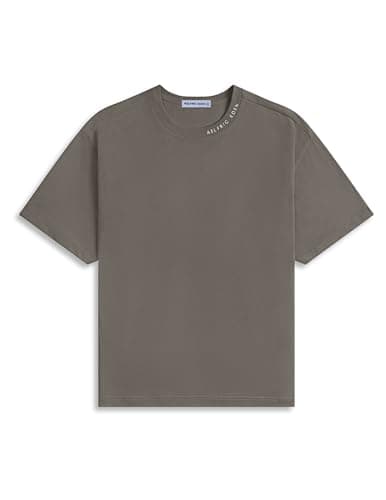 Aelfric Eden Mens Shirts Basic Cotton Tee Plain T Shirt Crew Neck Short Sleeve Tops Casual Midweight Dark Grey XS - Image 1