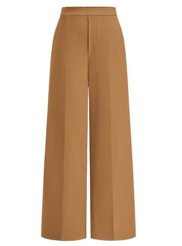 BTFBM Womens Dress Pants Fall 2026 Wide Leg High Waisted Palazzo Pants Business Casual Work Trousers Slacks Pockets(Khaki, X-Small) - Image 1