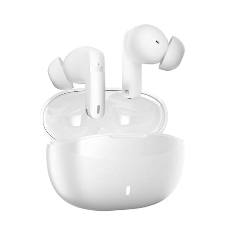 ATHONGL Wireless Earbuds, 100H Bluetooth 5.4 Headphones, ENC+ ANC Noise Cancelling Touch Control True Wireless Bluetooth Ear Buds,Stereo Deep Bass Bluetooth Headset for Sports/Workout/Gym(White) - Image 1